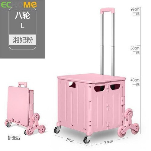 Portable Folding Shopping Cart Storage Box Grocery Picnic Shopping Cart Trolley - Picture 32 of 33