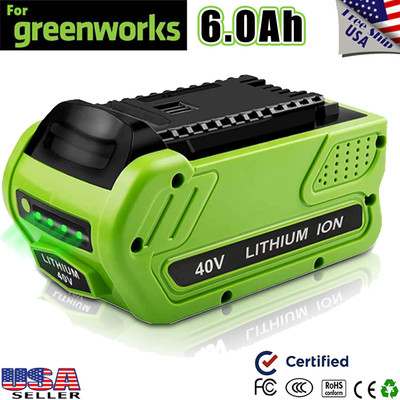 6.0Ah Lithium Battery For Greenworks 40V Volt G-MAX 29462 29482 29252 29472 US