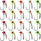 20pcs Underspin Fishing Jig Heads Crappie Bass Jig Hook Lure 1/8 3/16 1/4 3/8 oz