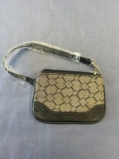 Longaberger Signature Wristlet Brown Black
