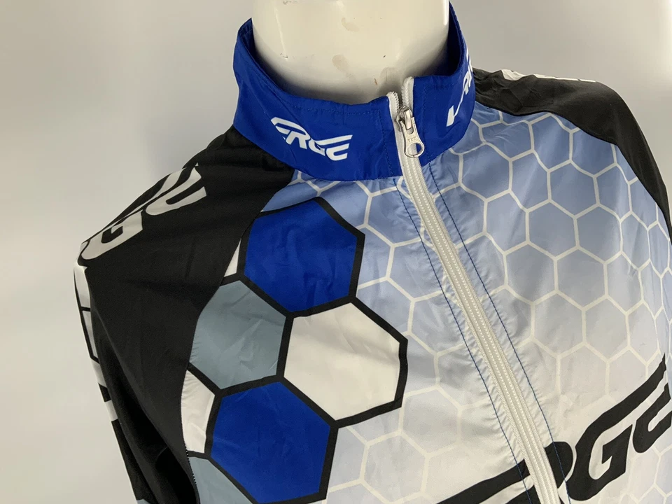 Chaqueta de Ciclismo Verge Sports Cremallera Completa XL Azul Negro Poli Bolsillos Traseros YGI C3-130 Foto 3 de 4