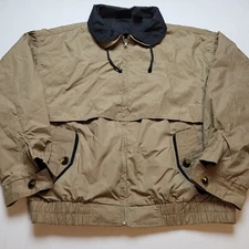 Vtg Hartwell Viasport Jacket Mens L Brown Full Zipper Front Vented 90s D19