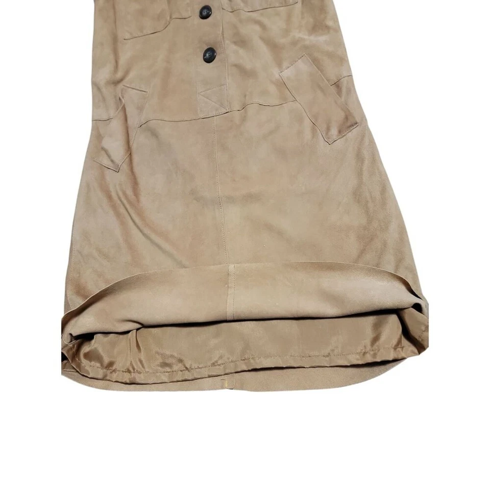 Vestido camisero Worth de gamuza con botones manga larga con bolsillos XS Foto 4 de 4