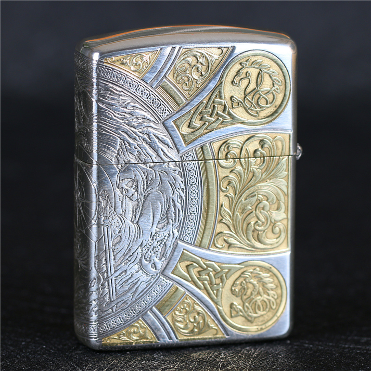 Zippo Armor Four Horsemen of the Apocalypse Lighter – 4 Engraved