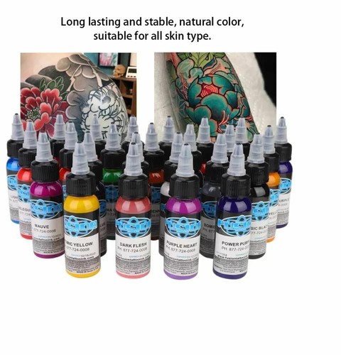Tattoo Tinte 16/25 Farben Set 30ml/Flasche Pigment Kit 3D Make-up Schönheit Körperkunst - Bild 4 von 13