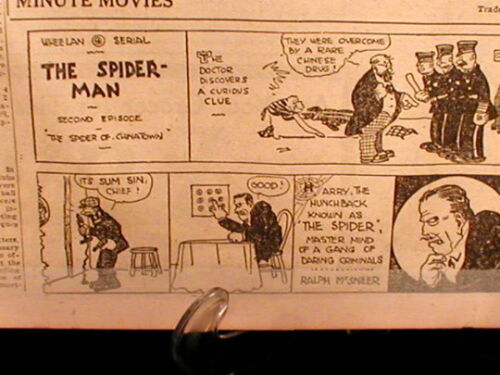 1ère bande dessinée originale Spiderman Comics Chinatown Wheelan 1922  - Photo 1/1