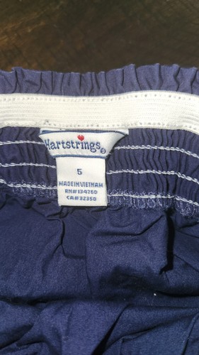 Hartstrings Girl's Adorable Navy Floral Trim Elastic Waist Skirt SZ 5 Pre-Owned - Picture 5 of 6