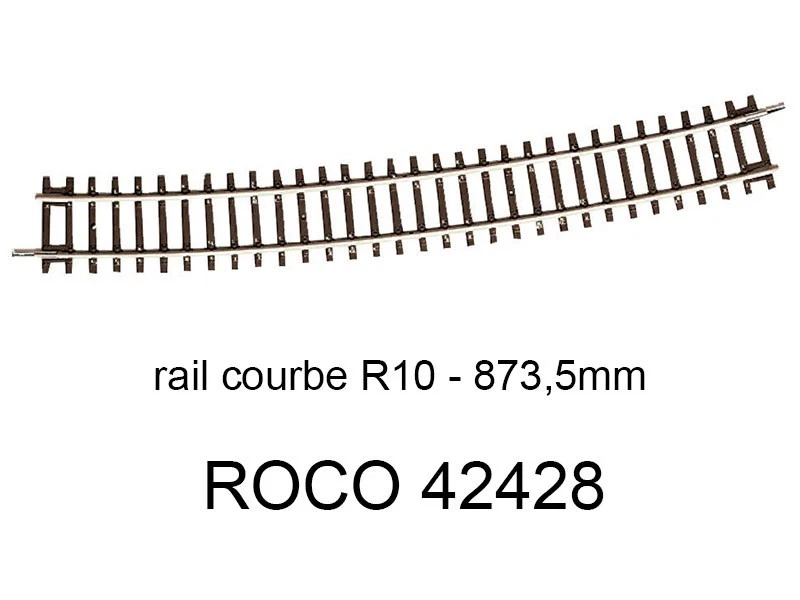 ROCO Rail courbe R10 888mm 15 degrés - ROCO 42428 - Photo 1/1