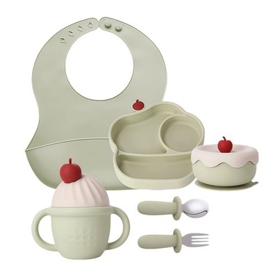 COZY ROCK Silicone Baby Feeding Set, Gelato Collection Baby Led Weaning Suppl...