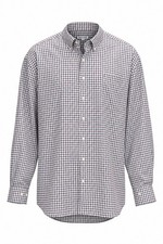 Peter Millar Mens XL Button Down Shirt Blue Pink Check Plaid Long Sleeve Cotton