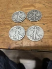 Walking Liberty Half Dollar Lot (4) 90% Silver! Below Melt!