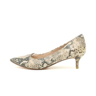 Dune London Damen Absatzschuh EU 39 Snake Schwarz Beige Tierfreies Material