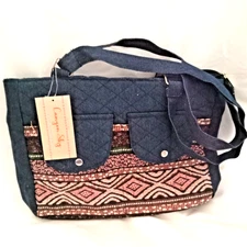 Canyon Sky Denim Two Strap Purse/New With Tags