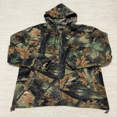 Vintage Trail Crest Camo All Over Print Full Zip Fleece Men's Large AOP Hunting - Picture 1 of 9
