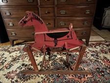 Vintage Wood Rocking Horse On Springs Wonder Horse 1950s USA
