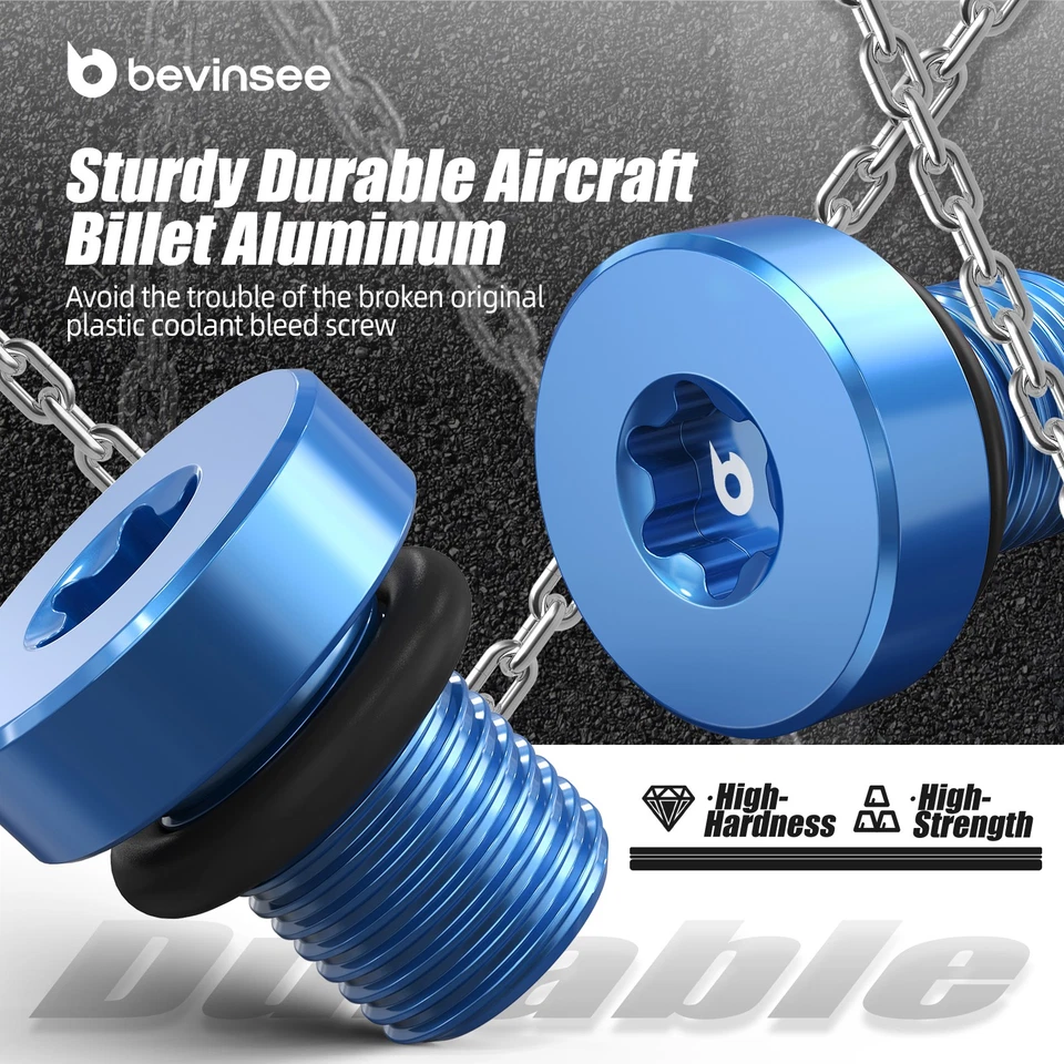 Aluminium Coolant Bleed Vent Valve Screw For BMW E82 E88 E36 E46 E90 E85 E86 E89 - Image 3 of 4