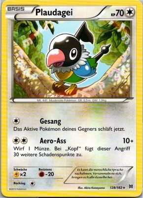Pokémon Plaudagei 128/162 TURBOstart Deutsch