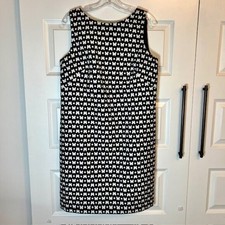 Talbots Black & White Butterfly Jacquard Sheath Dress | Size 10