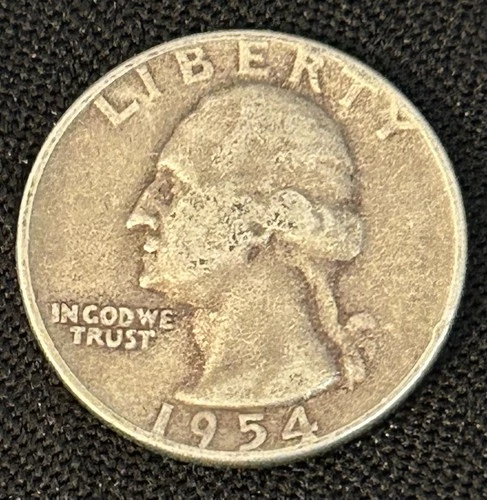 New Listing1954 Washington Quarter 25c. Close To Fine Condition!