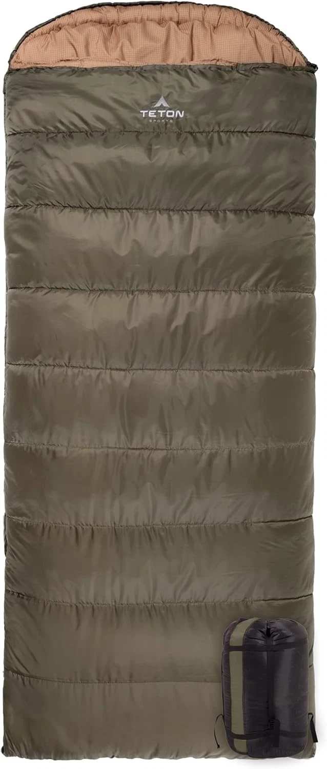 Teton Sports Celsius XL 0 Degree Left Zipper Sleeping Bag for Camping, Green
Opens in a new window o