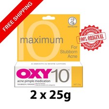 2 X Oxy 10 25g 10 Benzoyl Peroxide Stubborn Acne Pimple Cream Maximum Strength