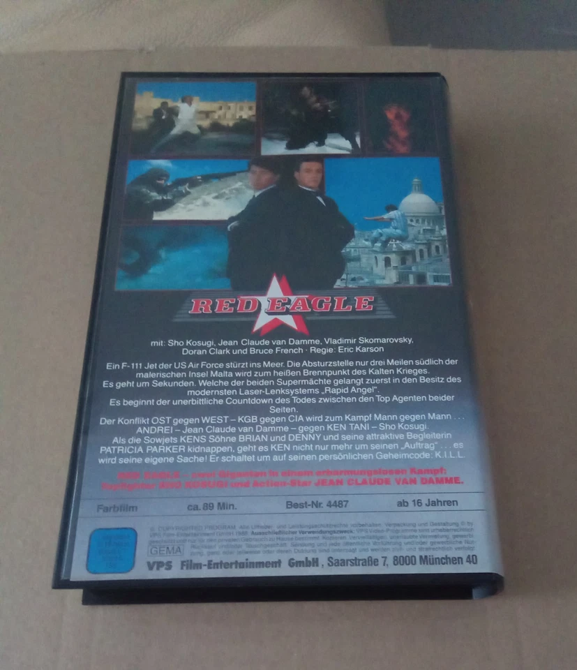 VHS Kassette - Red Eagle - VPS Video - Großbox mit Weiße Klappe - Van Damme RAR! - Bild 2 von 4