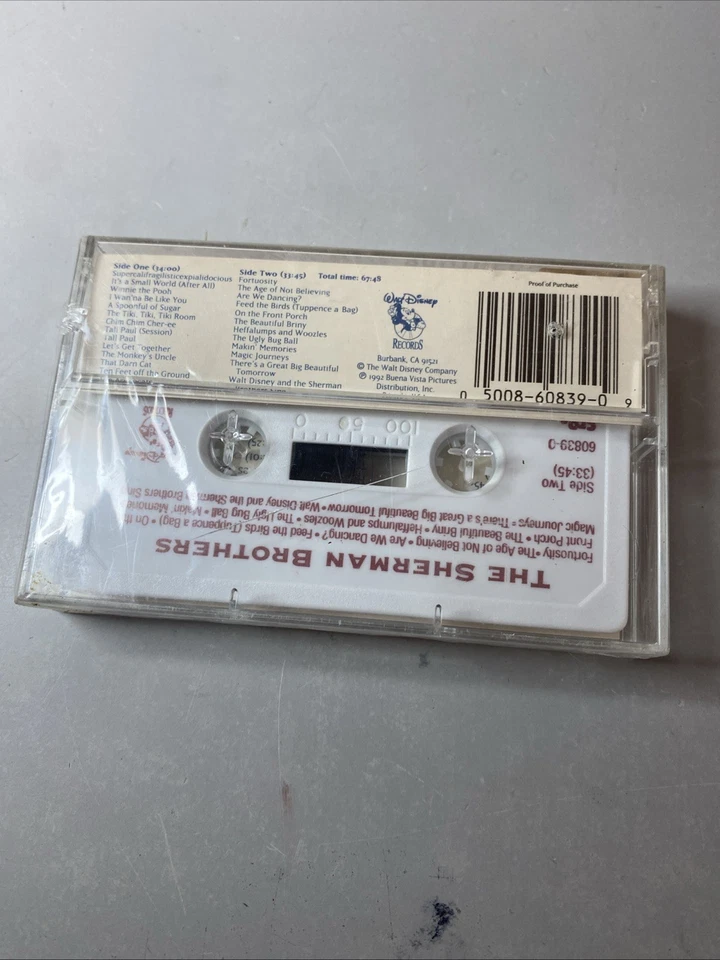 The Sherman Brothers (Cassette, 1992, Disney, CrO2) NEW SEALED - Image 2 of 4
