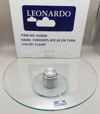 LEONARDO GLASS FOOTED, TURNING CHEESE TABLE 28 cm  BNIB
