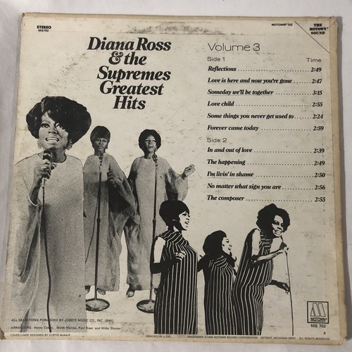 DIANA ROSS AND THE SUPREMES " GREATEST HITS, VOL.3 " 1969 LP VINYL RECORD - Picture 2 of 5