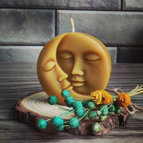 Pink Soap Mold Round Shape Sun Moon Faces Silicone Mould DIY Fondant Decoratipo - Picture 6 of 11