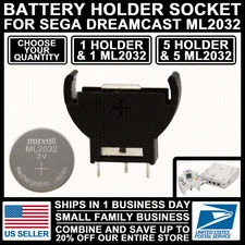 PCB Controller Board Port ML2032 Battery Holder for Clock For Sega Dreamcast Mod