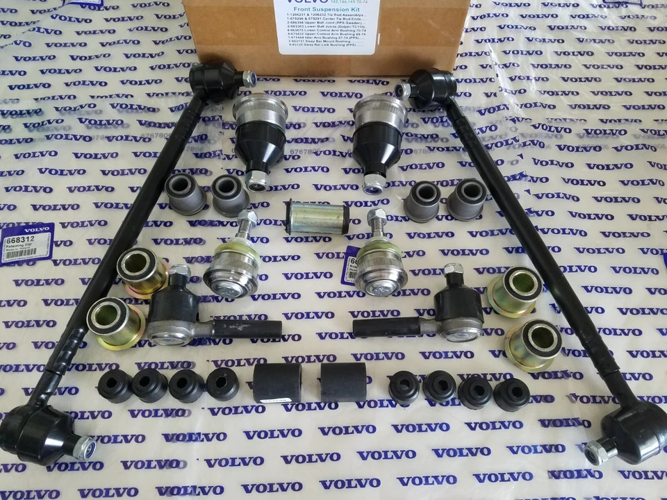 Kit de suspensión delantera Volvo 142 144 145 69-74 barras de amarre bujes de brazo en C rótulas Foto 3 de 4