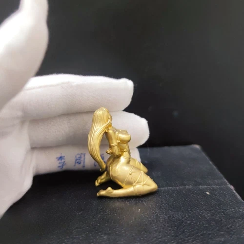 China brass hand casting Bondage girl statue home decoration ornament figure - Picture 6 of 9