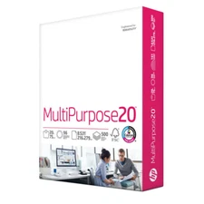 Multipurpose Copy Paper 20lb 8.5"x 11" White 1 Ream 500 Sheets Printer Paper