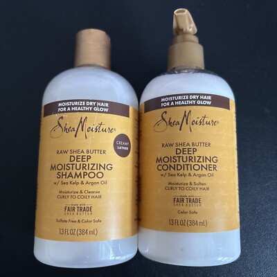 Shea Moisture Raw Shea Butter Moisture Retention Shampoo & Conditioner Set 13oz