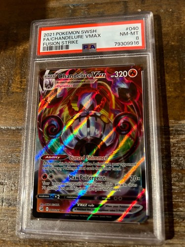 Chandelure VMAX graded PSA 8 for sale on eBay