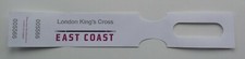 EAST COAST TRAINS PASSENGER LUGGAGE LABEL TAG London King's Cross 2014 Railways