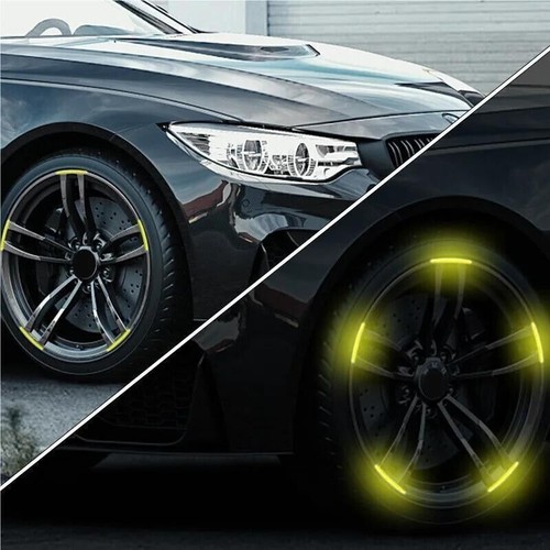 20PCS Red Car Wheel Decorative Reflective Stickers Night Safety Warning Decal - Picture 4 of 12