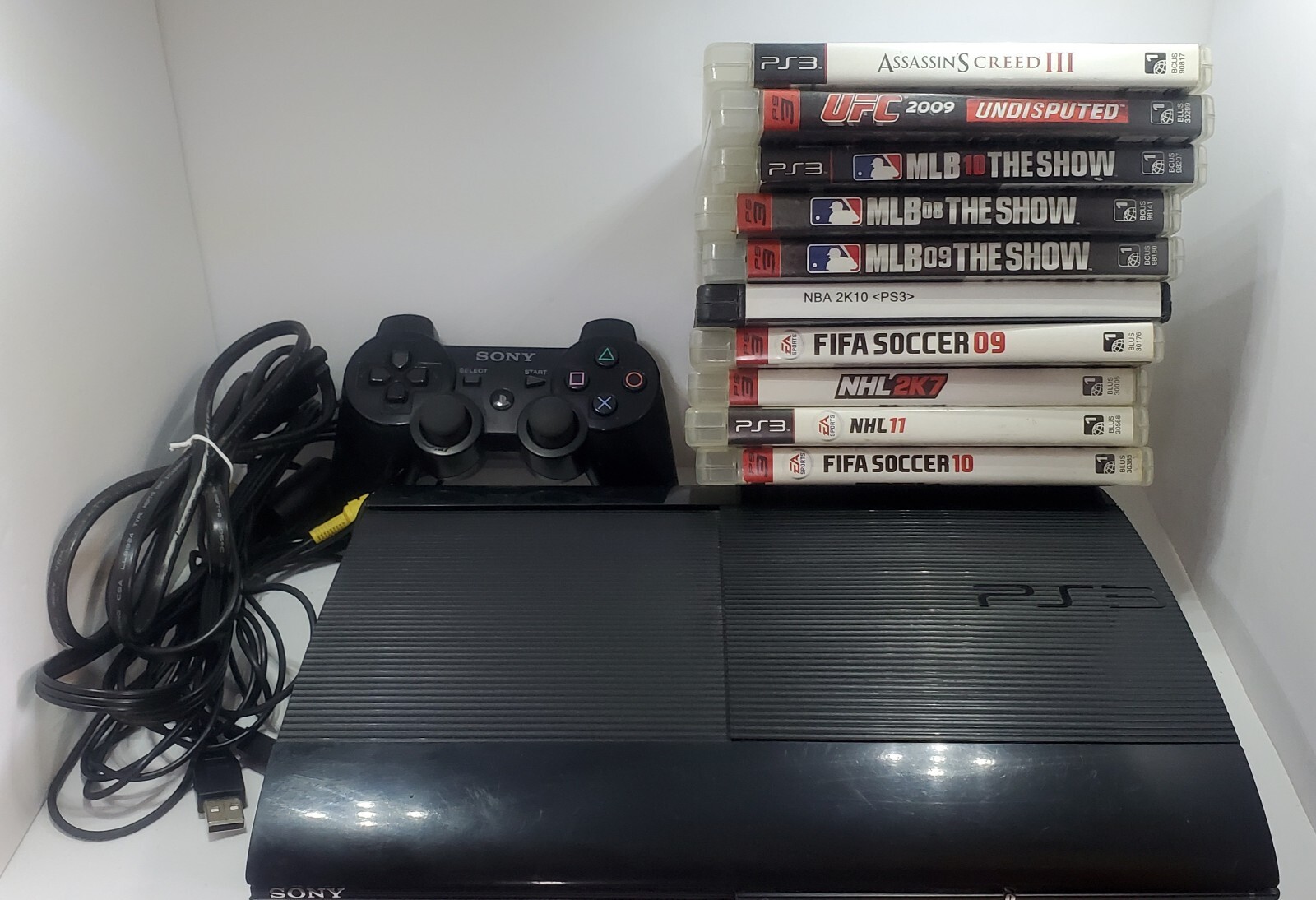 Sony PlayStation 3 PS3 500GB Super Slim Console Bundle CECH4001C