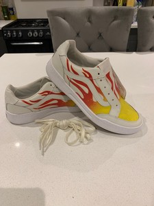 yellow vans flame