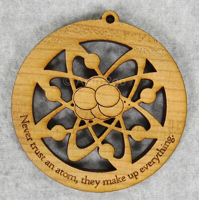 ATOM&ndash;Electrons Chemistry Nuclear Physics Science Timber Green 