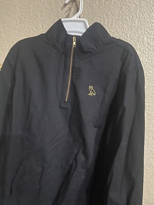 OVO Drake × October's Very Own Black Quarter Zip Pull Over OVO Drake × October's Very Own Black Quarter Zip Pull Over