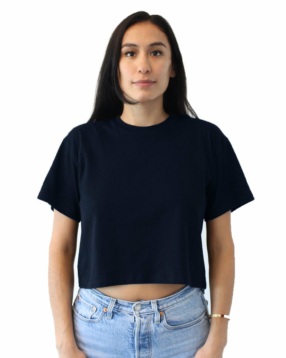 Tシャツ・カットソー Womens Cropped Small Level T-Shirt Next Level Apparel Ladies 60% Cotton 40% Polyester Ideal