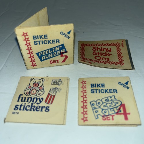 CRACKER JACK CARD STICKER VINTAGE PRIZES LOT Bicycle Bike Joke Riddle ...