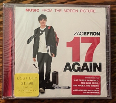 SEALED CD WITH POSTER~ ZAC EFRON~ 17 AGAIN~ 2009~ HYPE STICKER~ NEW OLD STOCK