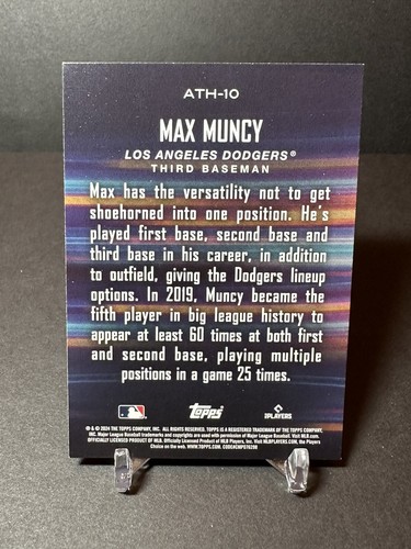 2024 Topps Series 2 Max Muncy ATH-10 Around The Horn Insert Dodgers - Picture 2 of 2