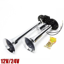 12V/24V Fanfare Druckluft 2-Klang Horn Hupe N...