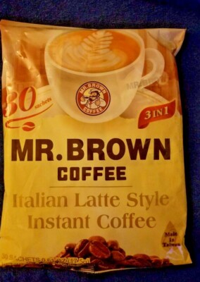 MR . BROWN COFFEE ITALIAN LATTE STYLE INSTANT COFFEE 3 IN1 (30 SACHETS X17G)