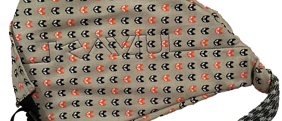 KAVU веревки слинга наплечная сумка Fox Cat лицо оранжевый/черный/коричневый осени Хэллоуин - Изображение 4 из 4