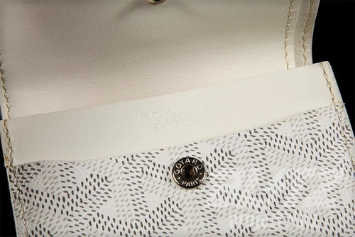 MAISON GOYARD MONNAIE MARIGNY CARD COIN WALLET GOYARDINE WHITE